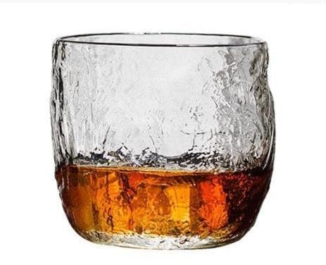 Japanese Style Whiskey Glass - Handcrafted Heat-Resistant Glass with Wooden Box