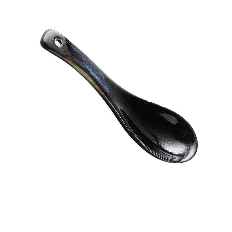 Cat Eye Blue Ceramic Noodle Bowl, Japanese and Korean Style