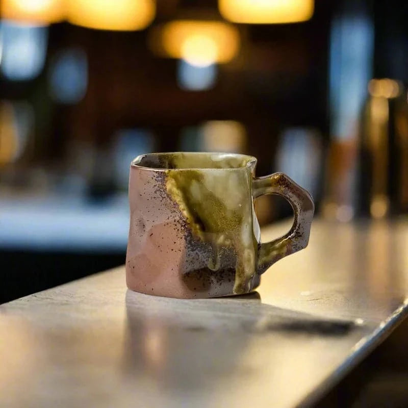 Irregular Shape Ceramic Cups in Gift Packaging - Ideal for Tea and Coffee Enthusiasts
