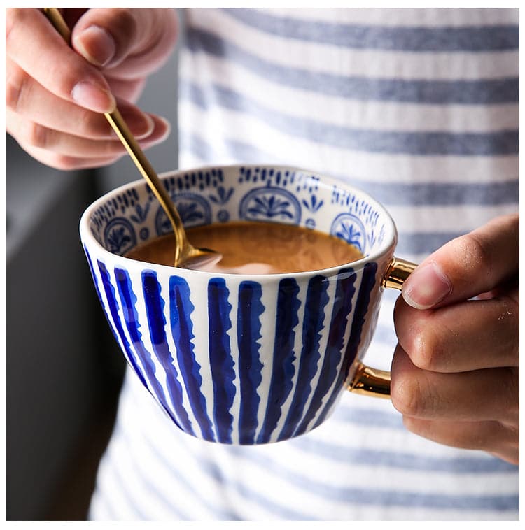 Hand Painted Ceramic Mugs-Artisanal Elegance!