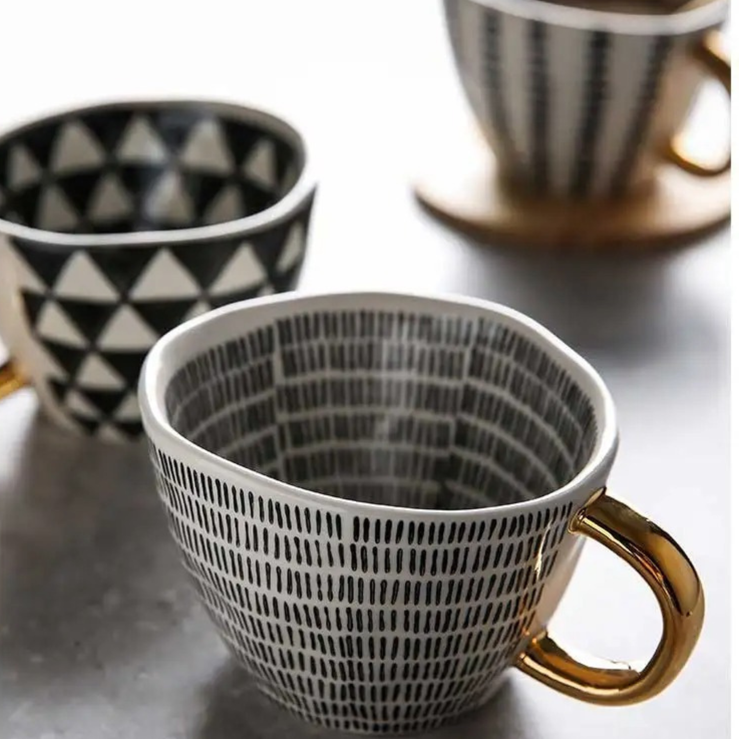 Hand Painted Ceramic Mugs-Artisanal Elegance!