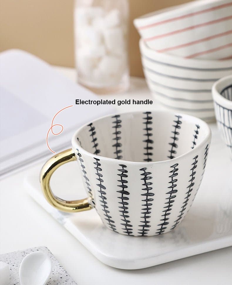 Artisanal Elegance: Hand - Painted Ceramic Mugs - The UNIX