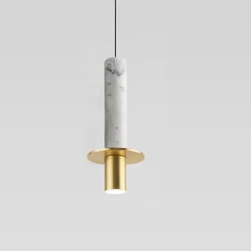 Elegant Marble Candlestick Pendant Light - Versatile & Stylish - The UNIX