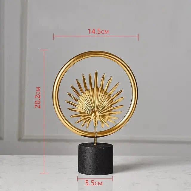 Elegant Nordic Gold Ginkgo Leaf Sculpture - The UNIX