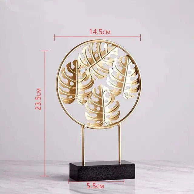 Elegant Nordic Gold Ginkgo Leaf Sculpture - The UNIX