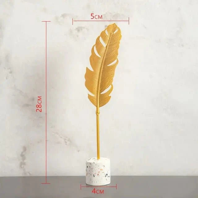 Elegant Nordic Gold Ginkgo Leaf Sculpture - The UNIX