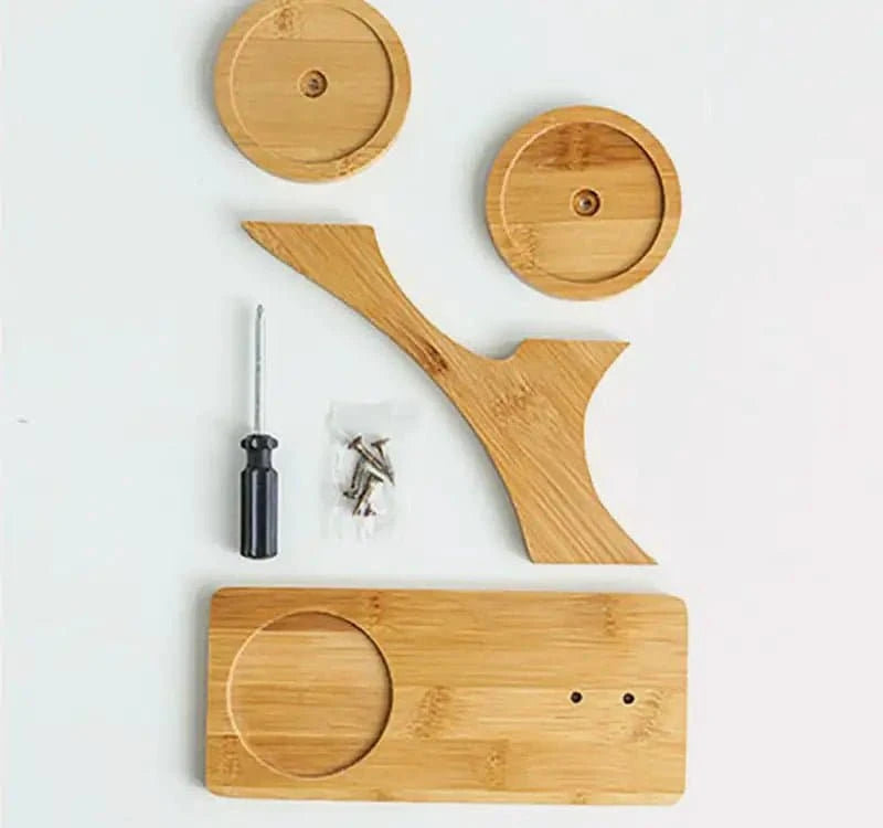 Elegant Succulent Ceramic Pots with Bamboo Shelf - Artistic, Sustainable Decor for Your Home - The UNIX