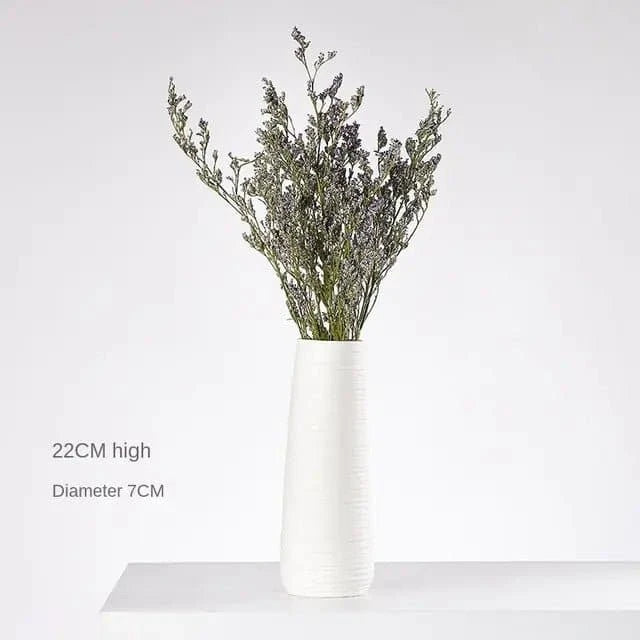 Modern Minimalist White Hemp Rope Ceramic Vase - The UNIX