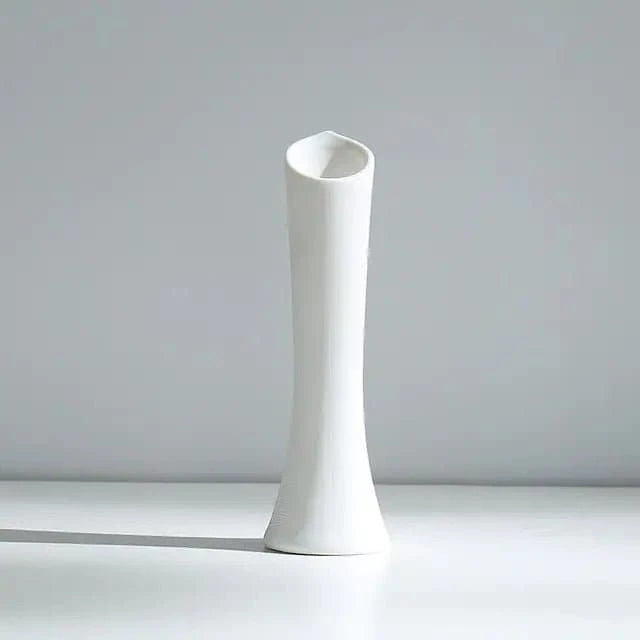 Modern Minimalist White Hemp Rope Ceramic Vase - The UNIX