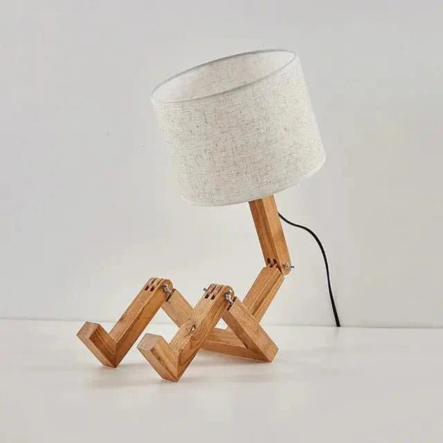 Robot Shape Wooden Table Lamp - The UNIX