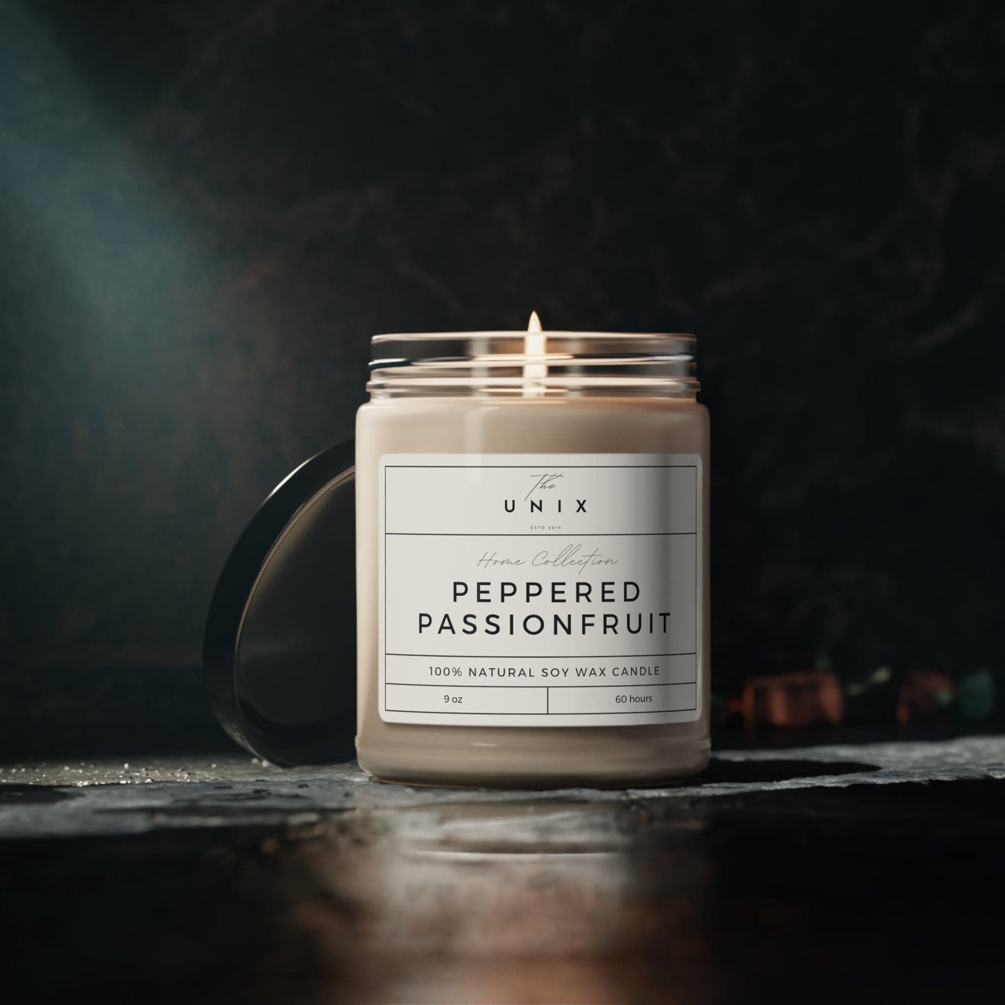 UNIX Aromatherapy Soy Candle - 9oz | 100% Natural Soy Wax with Cotton Wick | Up to 60 Hours Burn Time | Available in 5 Luxurious Scents - The UNIX