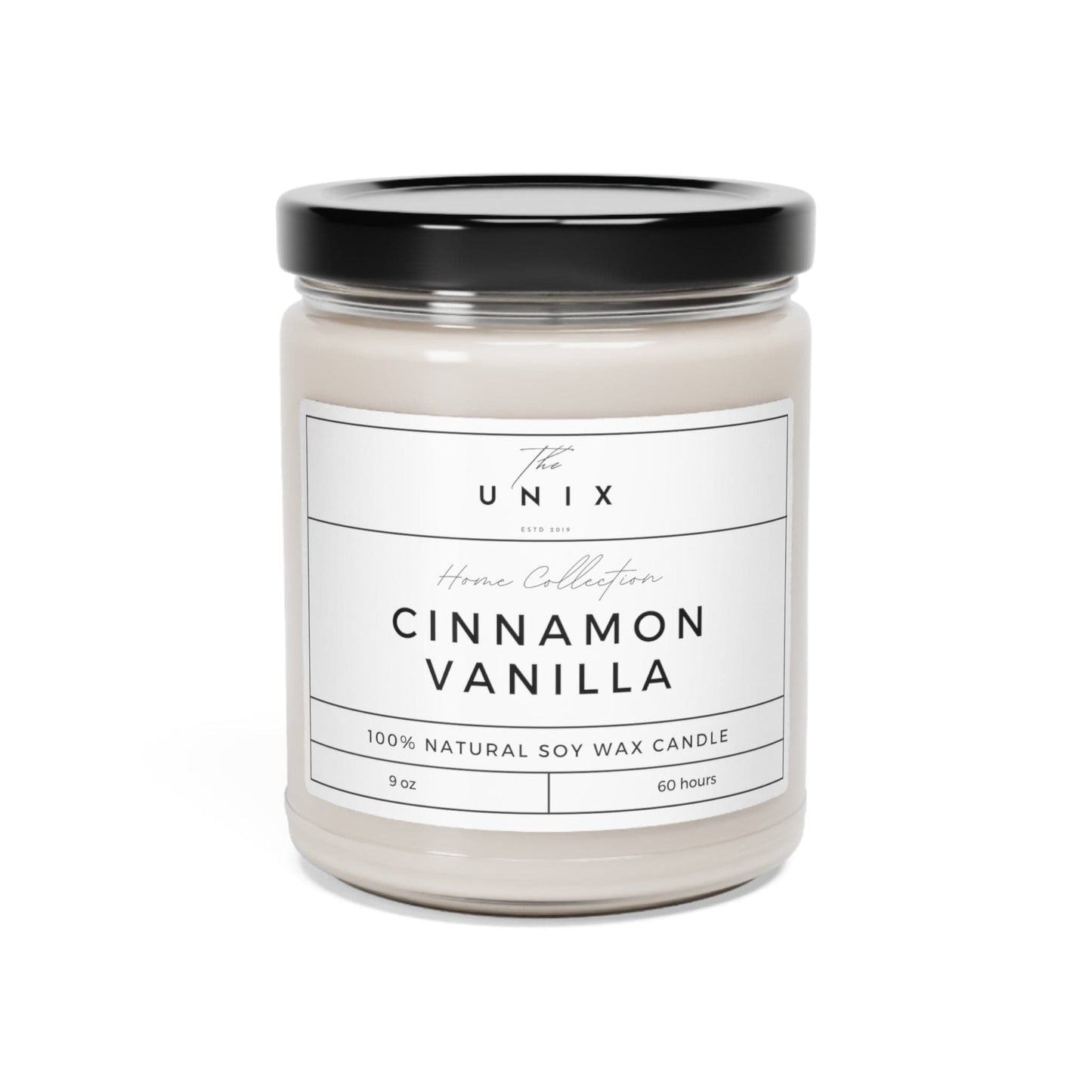 UNIX Aromatherapy Soy Candle - 9oz | 100% Natural Soy Wax with Cotton Wick | Up to 60 Hours Burn Time | Available in 5 Luxurious Scents - The UNIX