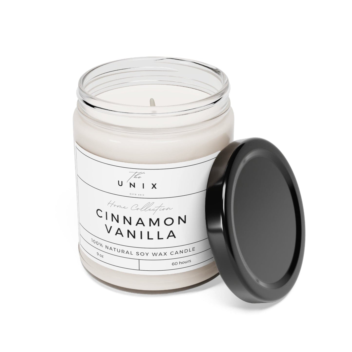 UNIX Aromatherapy Soy Candle - 9oz | 100% Natural Soy Wax with Cotton Wick | Up to 60 Hours Burn Time | Available in 5 Luxurious Scents - The UNIX