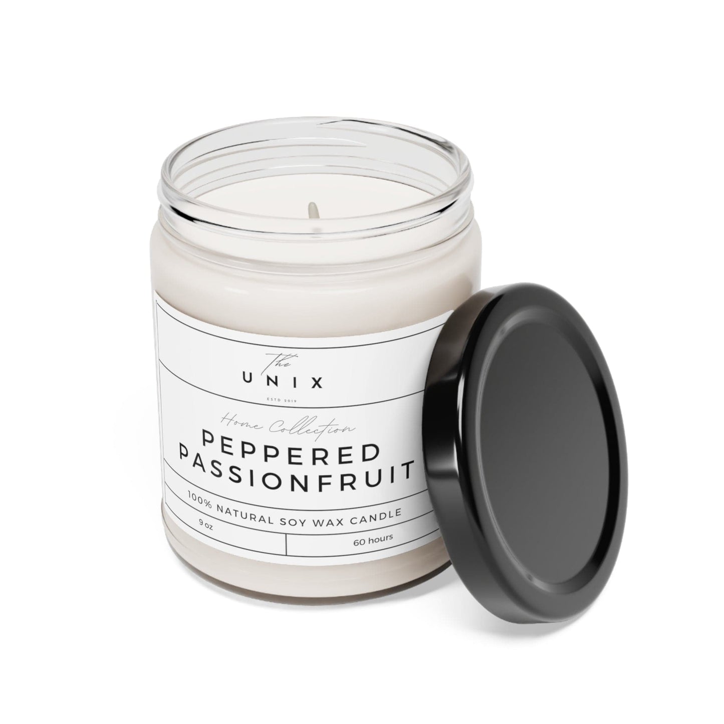 UNIX Aromatherapy Soy Candle - 9oz | 100% Natural Soy Wax with Cotton Wick | Up to 60 Hours Burn Time | Available in 5 Luxurious Scents - The UNIX