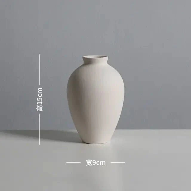 White Minimalist Ceramic Vase: A Modern Masterpiece - The UNIX
