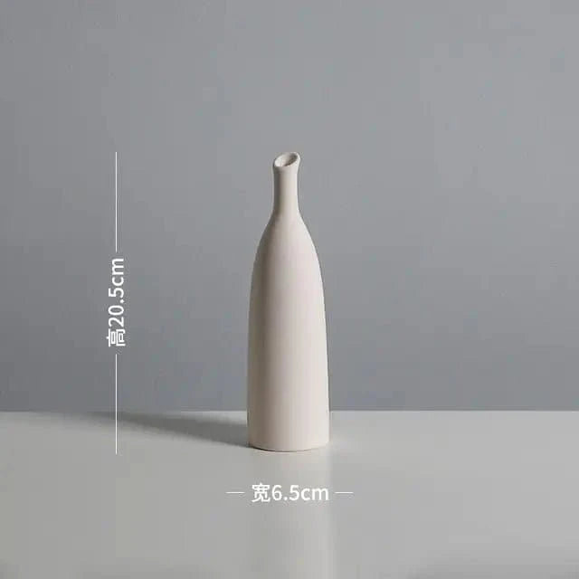 White Minimalist Ceramic Vase: A Modern Masterpiece - The UNIX