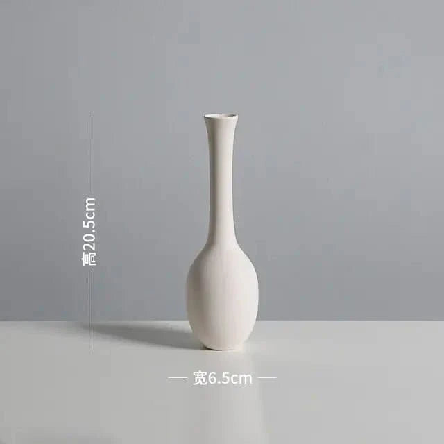 White Minimalist Ceramic Vase: A Modern Masterpiece - The UNIX
