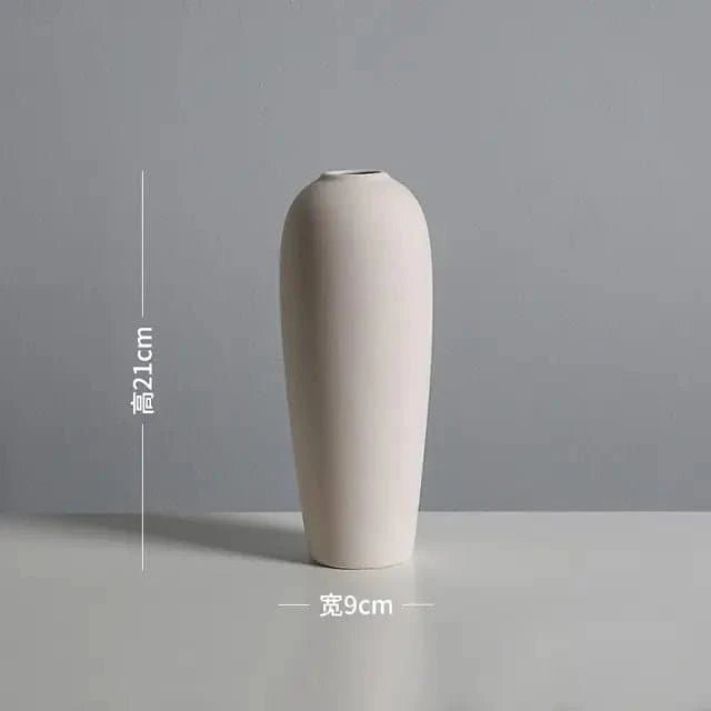 White Minimalist Ceramic Vase: A Modern Masterpiece - The UNIX