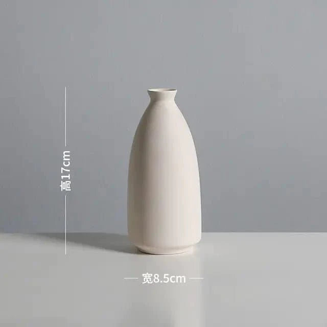 White Minimalist Ceramic Vase: A Modern Masterpiece - The UNIX