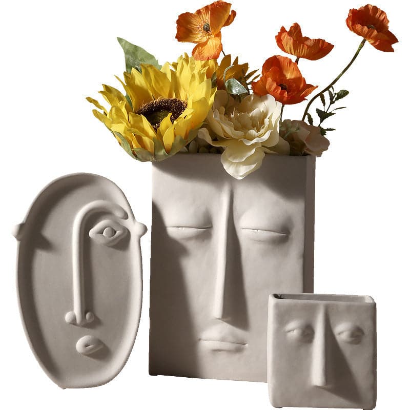 Nordic Creative Ceramic Face Vase