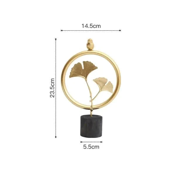 Elegant Nordic Gold Ginkgo Leaf Sculpture - The UNIX
